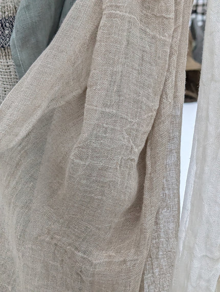 Scarf i linne, enfärgad, Bohéme