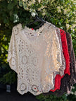 Virkad topp med linne, Buller