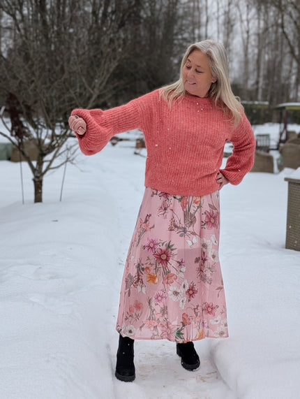 Tröja, stickad med klockad ärm, Gemini