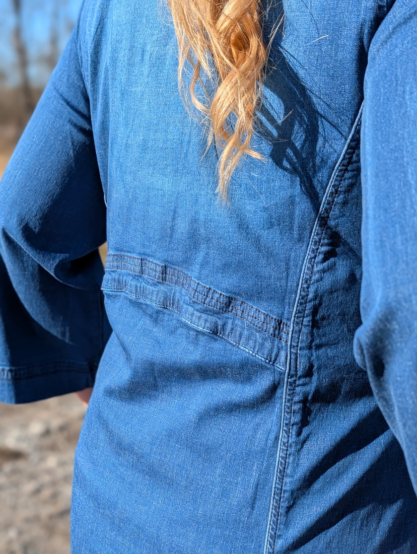 Klänning, mjuk denim, Bohéme