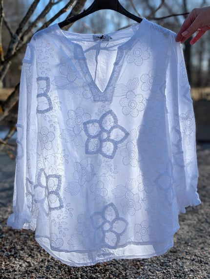 Blus med blombrodyr, MixByHeart