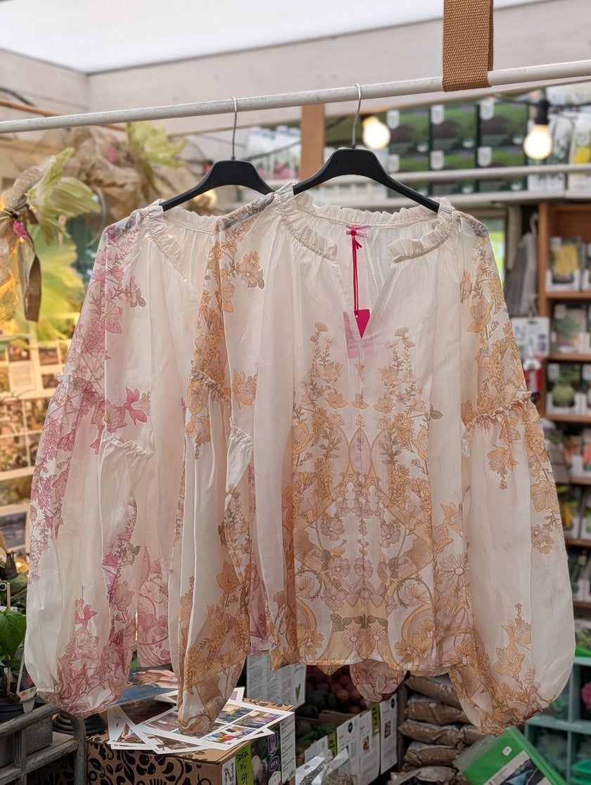Blus, blommig, Minou Minou