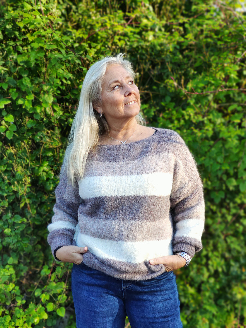 Tröja, stickad, randig Camicia