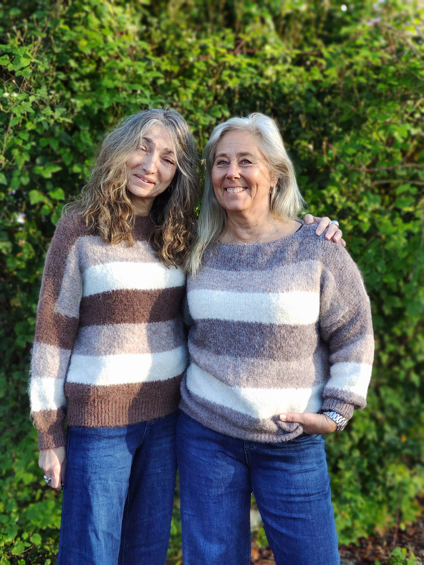 Tröja, stickad, randig Camicia