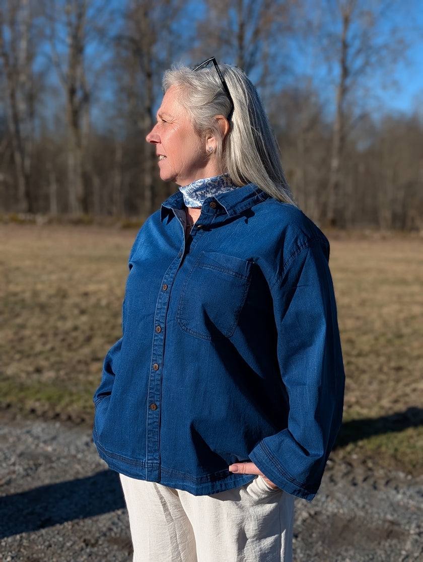 Skjorta, mjuk denim, Bohéme