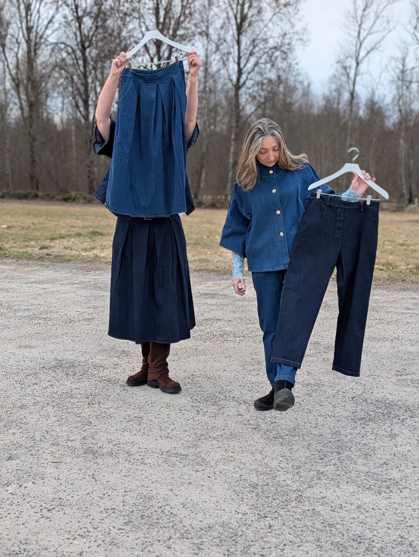 Kjol, blå jeanstyg, Marta