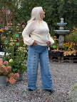 Jeans med dekorativa knappar, Tim&Simonsen
