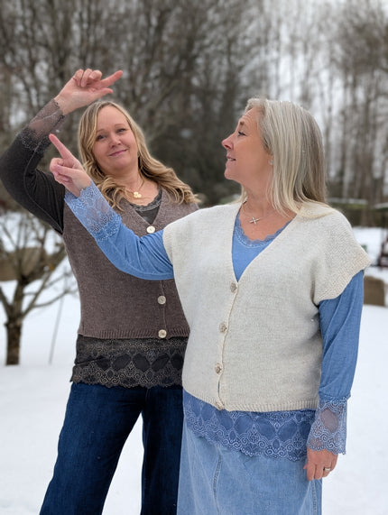 Kofta 'Sanna', stickad m kort ärm, Gemini