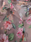 Blus, blommig, tunn med puffärm, Camicia