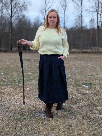 Kjol, blå jeanstyg, Marta