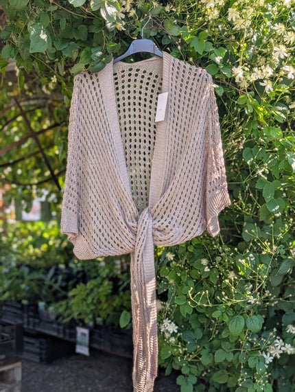 Stickad bolero/kofta, Buller