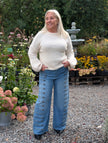 Jeans med dekorativa knappar, Tim&Simonsen