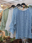 Topp med spets 'Rosalia' med insytt linne, Camicia