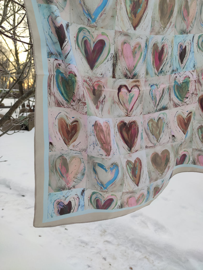 Scarf med hjärtan