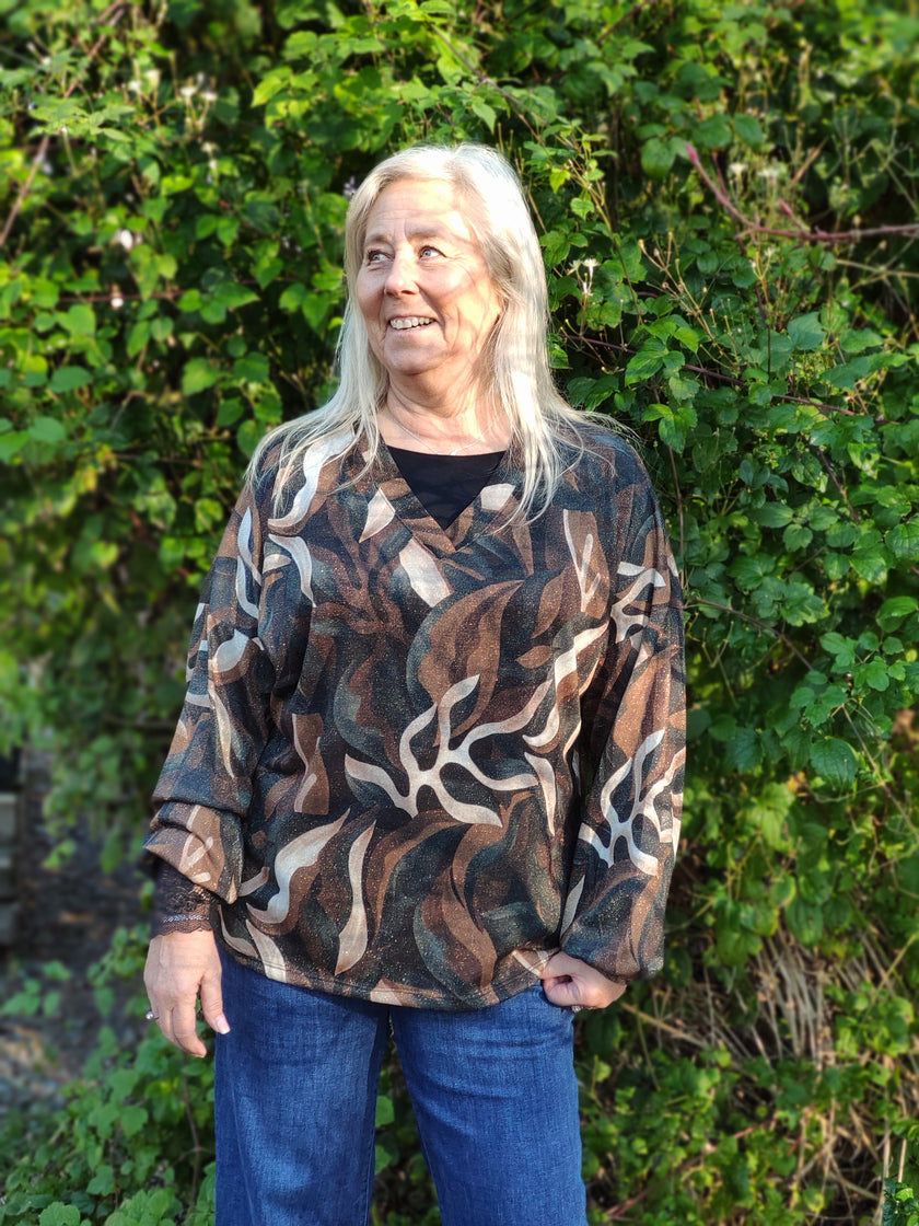 Blus, mönstrad, Camicia