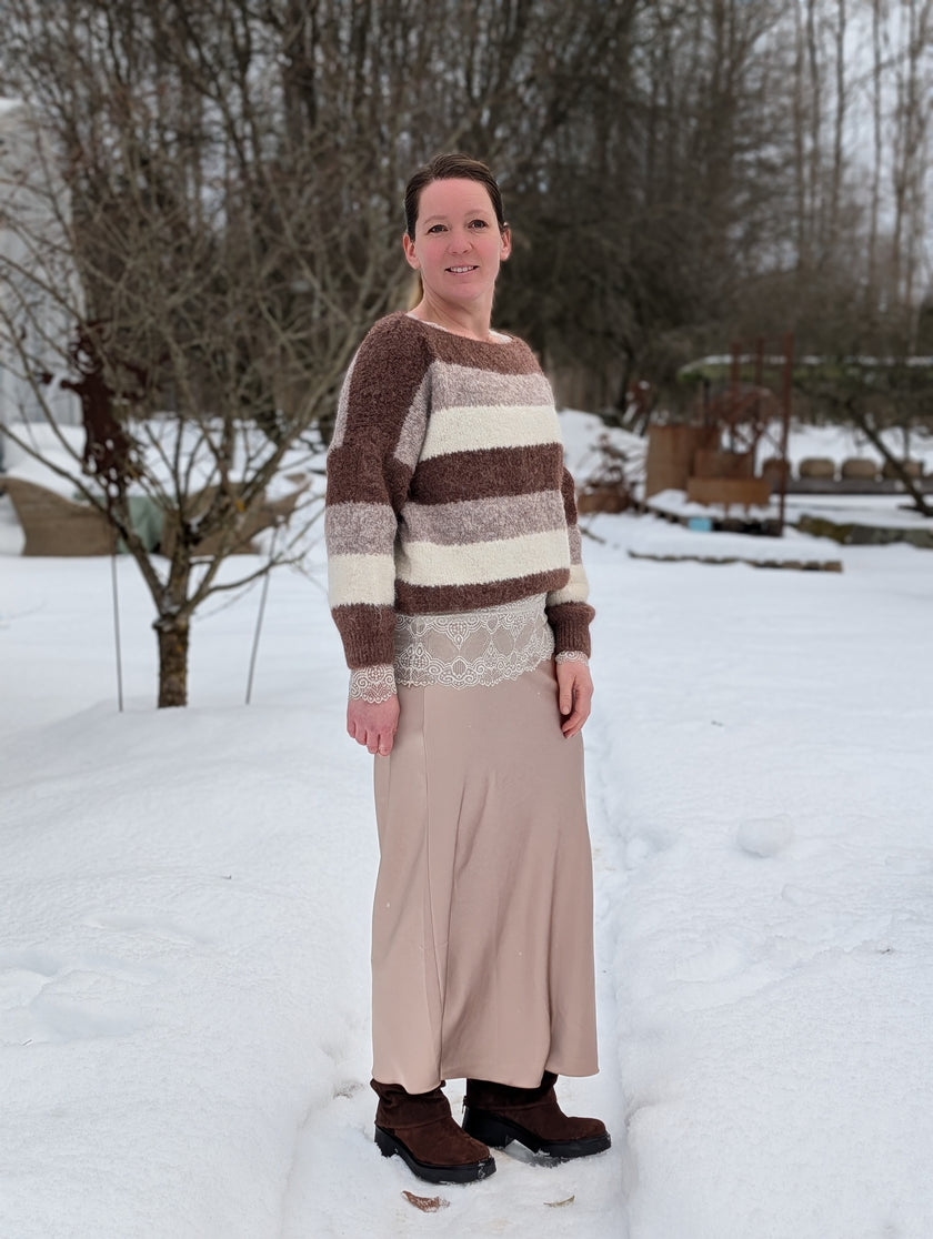 Kjol 'Kajsa' glansig maxikjol, Gemini