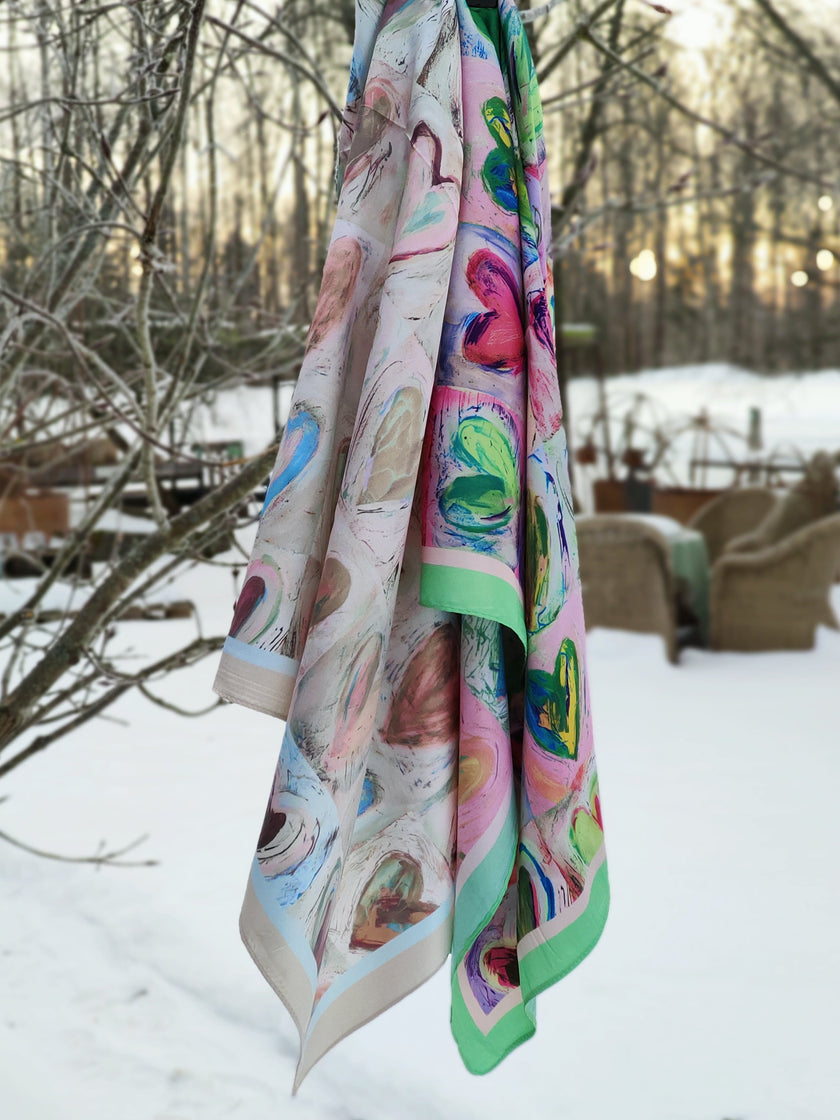 Scarf med hjärtan