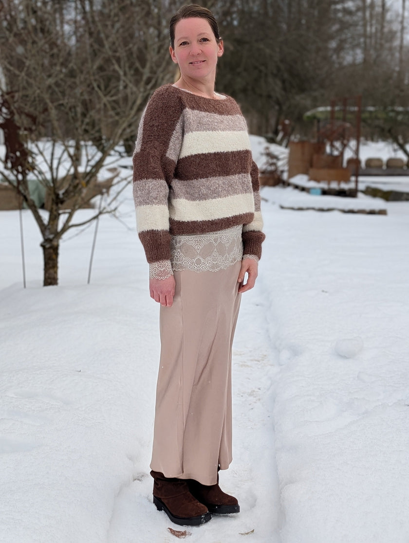 Kjol 'Kajsa' glansig maxikjol, Gemini