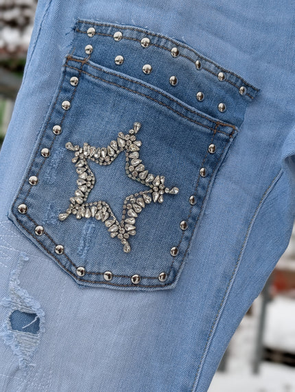 Byxa, jeans med stjärna, Qnuz