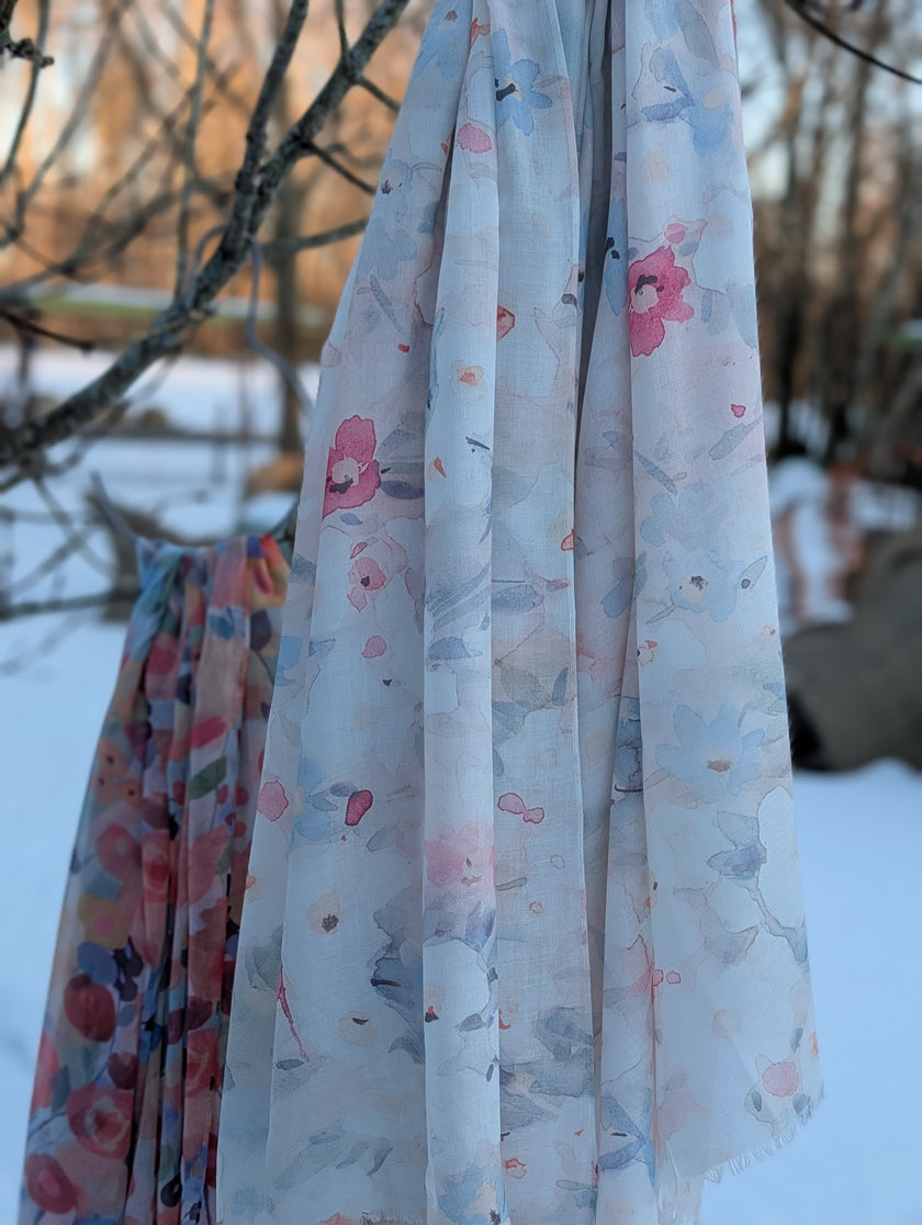 Sjal blommor softa nyanser, 7east