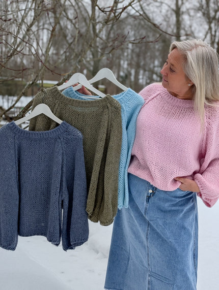 Tröja, stickad med bred ärm, Reunion