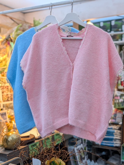 Kofta, kortärmad med spets, Qnuz