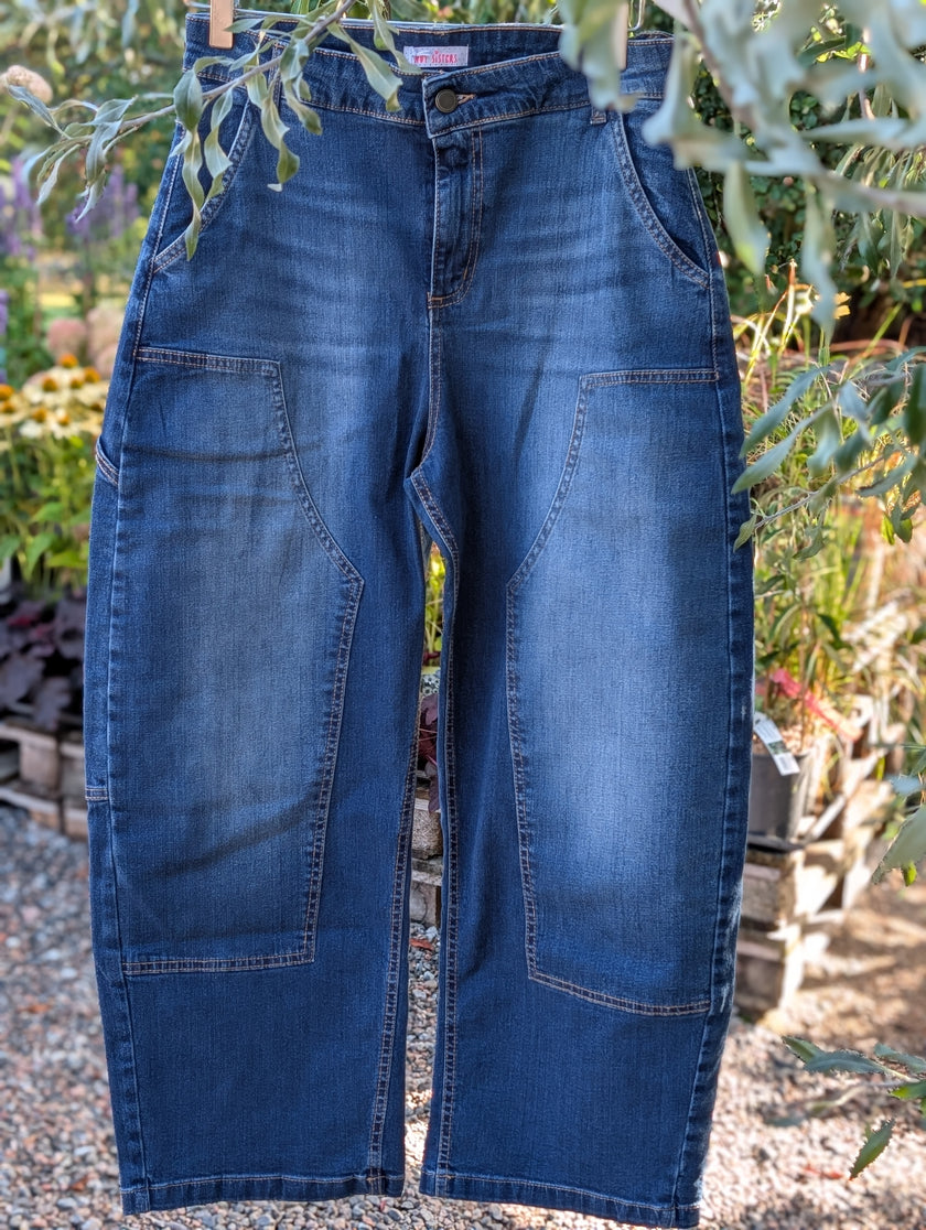 Jeans med avslappnad barrelform, Not Sisters
