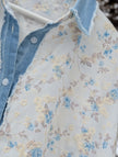 Skjorta vit oversize med blommor, Qnuz