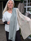 Scarf i linne, enfärgad, Bohéme