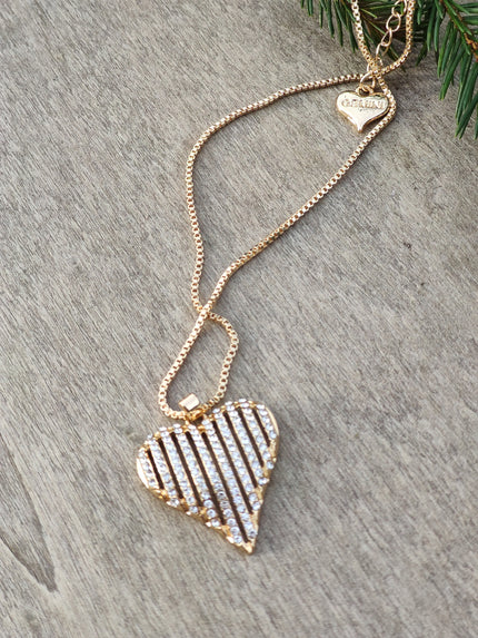 Halsband, kort kedja med hjärta, Gemini