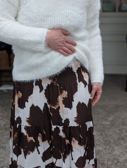 Kjol 'Alice' med smock, brunmönstrad, CosyHouse