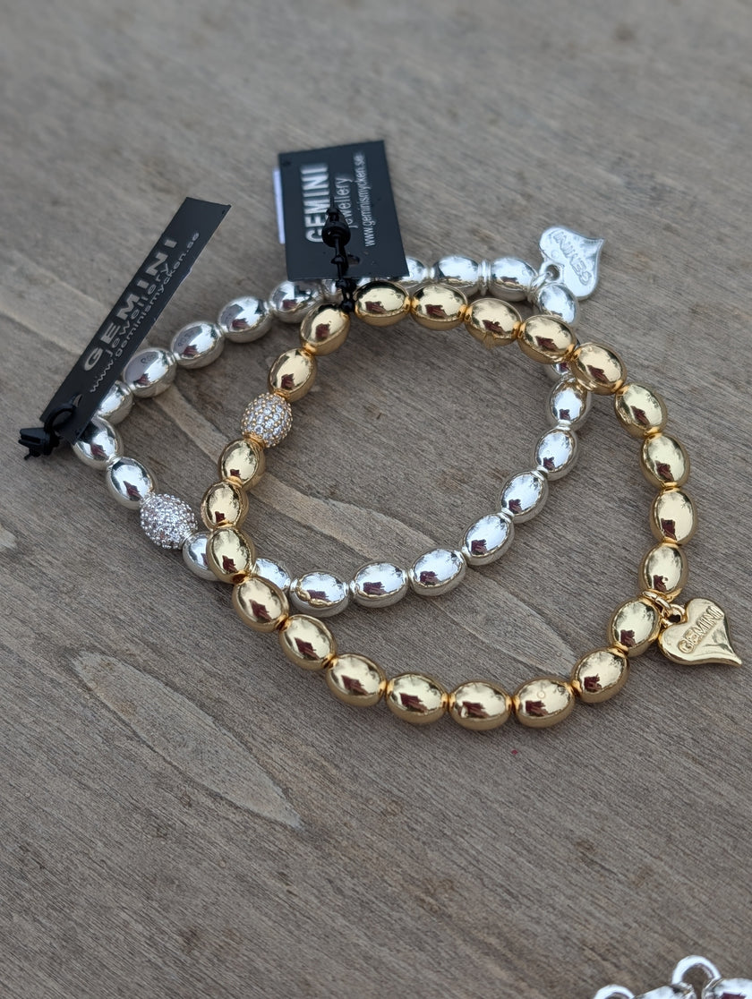 Armband med ovala pärlor, Gemini