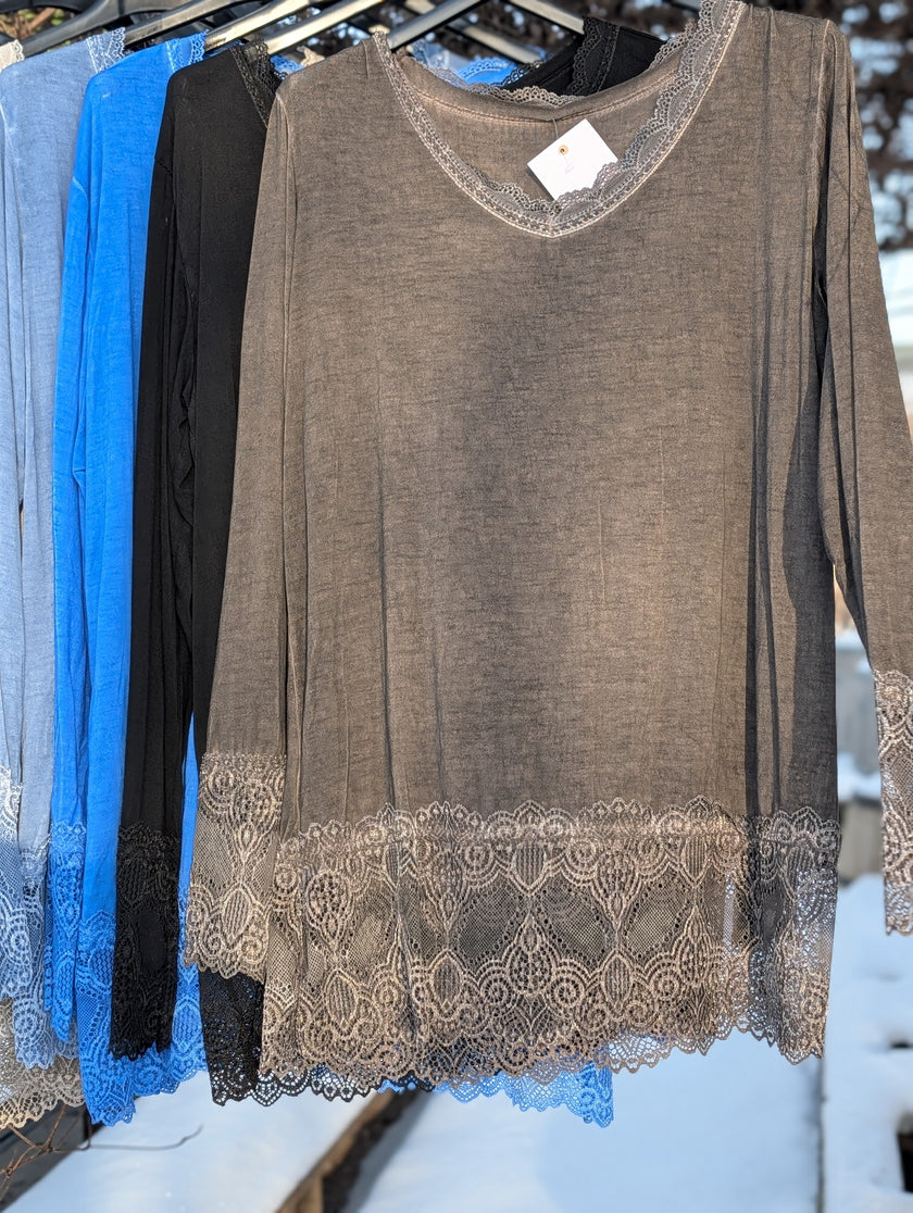 Topp med spets, Buller